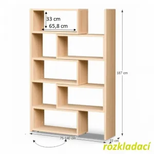 KONDELA Kloe I regál biela