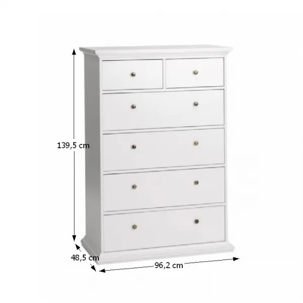 KONDELA Paris 70306 komoda biela