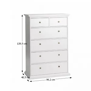 KONDELA Paris 70306 komoda biela