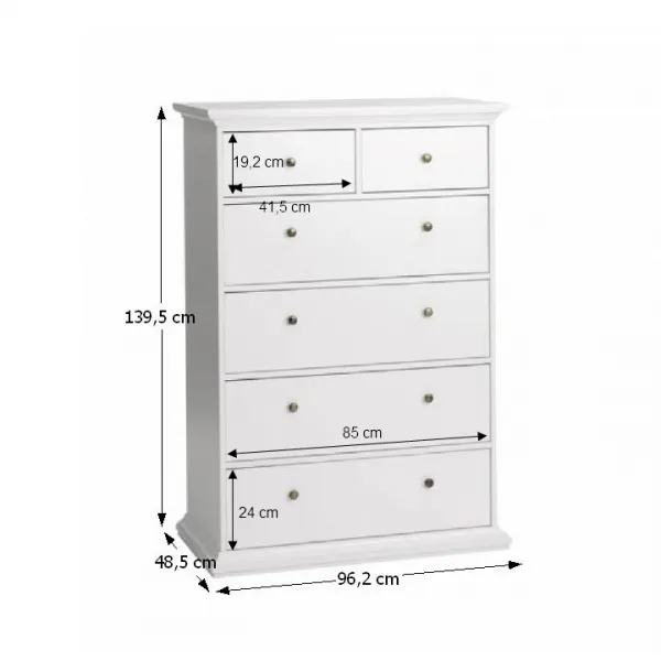 KONDELA Paris 70306 komoda biela
