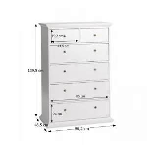 KONDELA Paris 70306 komoda biela