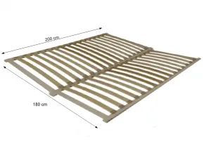 KONDELA Flex 3-zónový lamelový rošt 180x200 cm brezové drevo