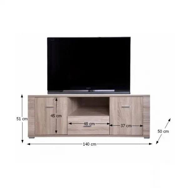 KONDELA Grand 13 tv stolík dub sonoma