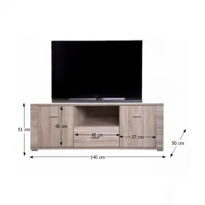 KONDELA Grand 13 tv stolík dub sonoma