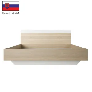 KONDELA Gabriela 160 posteľový rám dub sonoma / biela