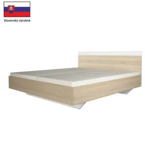 KONDELA Gabriela 160 posteľový rám dub sonoma / biela