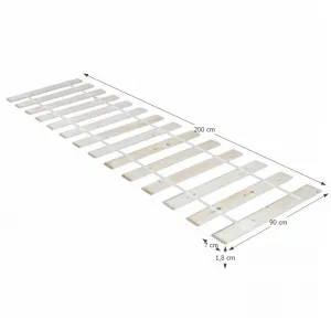 KONDELA Plaza lamelový rošt 90x200 cm smrekové drevo