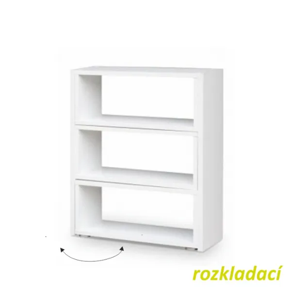 KONDELA Kloe III regál biela