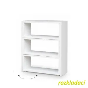 KONDELA Kloe III regál biela