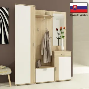 KONDELA Amalia predsieň dub sonoma / biela