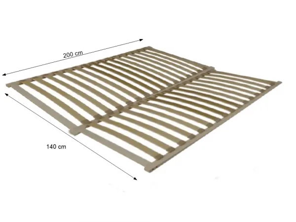 KONDELA Flex 3-zónový lamelový rošt 140x200 cm brezové drevo