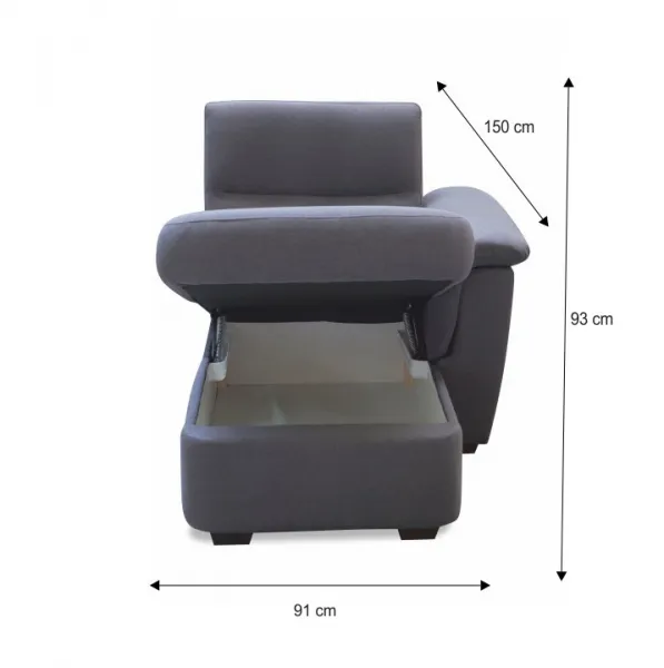 KONDELA Born OTT 1B ZP P otoman sivá