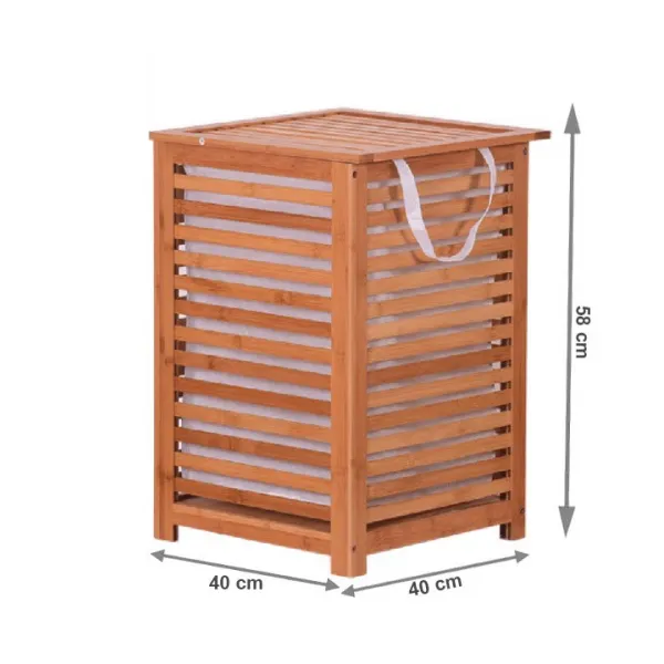 KONDELA Basket kôš na prádlo prírodná / béžová