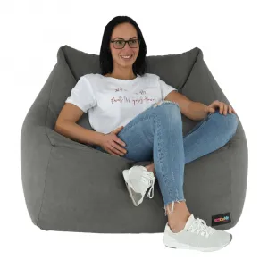 KONDELA Urason sedací vak sivá