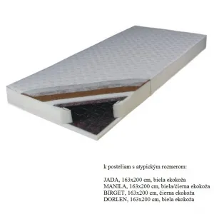 KONDELA Kokos Medium pružinový matrac 163x200 cm pružiny / plsť / PUR / latex-kokos doska / látka
