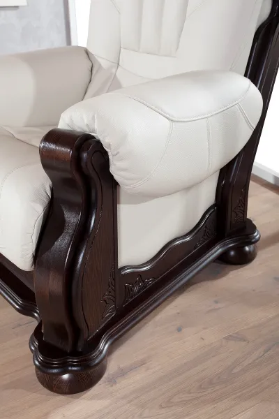 PYKA Cezar III kožená sedacia súprava wenge / biela (White snow)