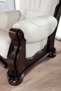 PYKA Cezar III kožená sedacia súprava wenge / biela (White snow)