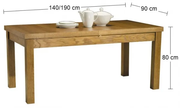 PYKA Kuba 140/190 rozkladací jedálenský stôl drevo D3