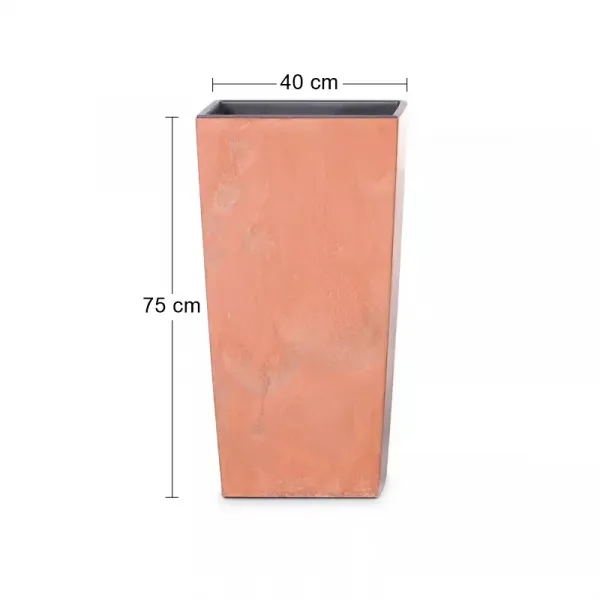 NABBI DURS400E vysoký plastový kvetináč 40 cm terakota