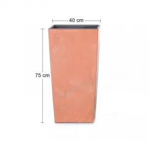 NABBI DURS400E vysoký plastový kvetináč 40 cm terakota