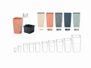 Prosperplast Kvetináč Urbi Special šedý, varianta 24 cm