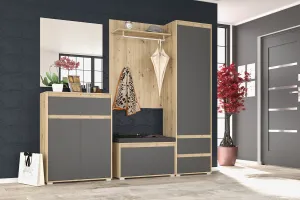 NABBI Thebes HS vešiakový panel s policou dub artisan