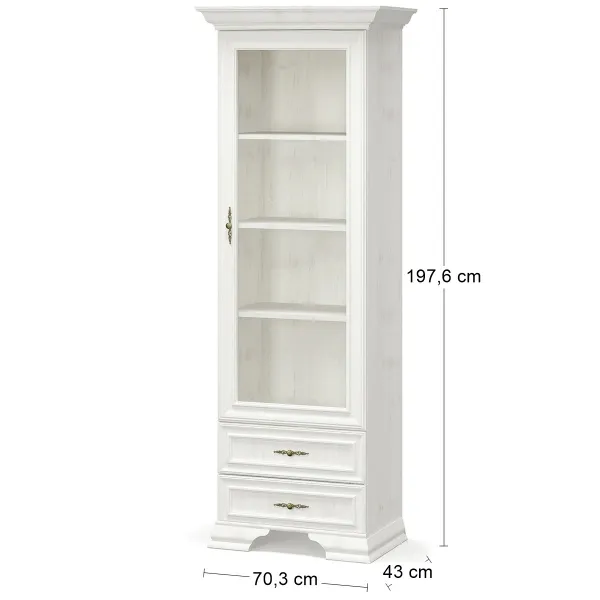 NABBI Igins PB-1W2DRW vitrína sosna Andersen