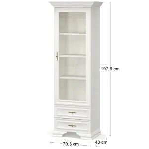 NABBI Igins PB-1W2DRW vitrína sosna Andersen