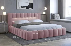 Posteľ Lamica 160x200 + Drevený rám/Štandardný zdvih/kontajner