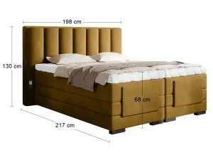 ArtElta Manželská posteľ VEROS Boxspring | elektrická polohovateľná 180 x 200 cm Farba: Loco 45