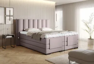 Elektrická polohovacia boxspringová posteľ VERONA Eltap Gojo 101 - svetlo ružová