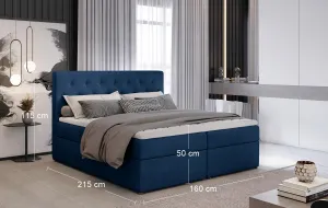 ArtElta Manželská posteľ LOREE Boxspring | 160 x 200 cm Farba: Monolith 77