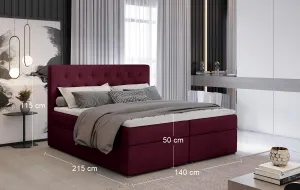 ArtElta Manželská posteľ LOREE Boxspring | 140 x 200 cm Farba: Mat Velvet 68