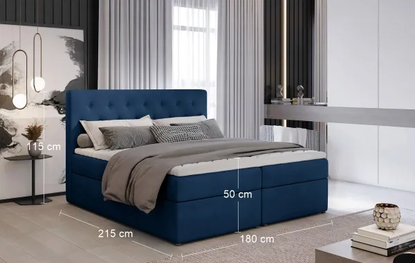 ArtElta Manželská posteľ LOREE Boxspring | 180 x 200 cm Farba: Monolith 77