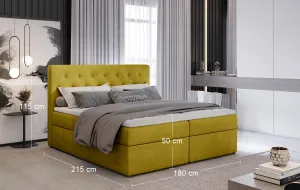 ArtElta Manželská posteľ LOREE Boxspring | 180 x 200 cm Farba: Monolith 48