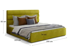 Caramel 180x200 Kovový rám/plynový výťah/kontajner