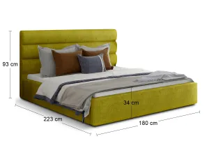 Caramel 160x200 Kovový rám/plynový výťah/kontajner