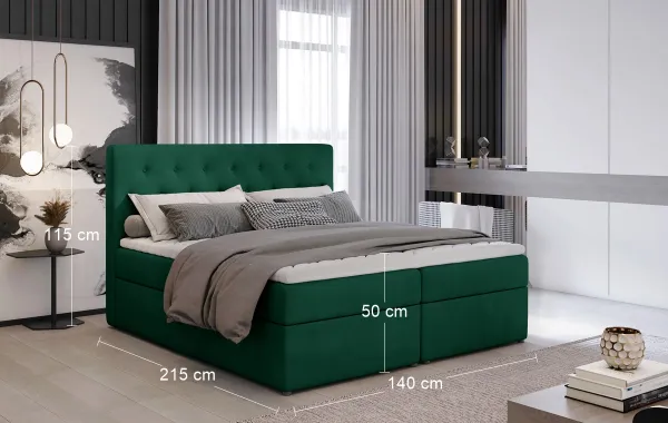 ArtElta Manželská posteľ LOREE Boxspring | 140 x 200 cm Farba: Monolith 37