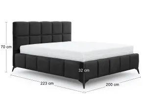 ArtElta Manželská posteľ MIST | 180 x 200 cm farebné prevedenie: Velvetmat 06