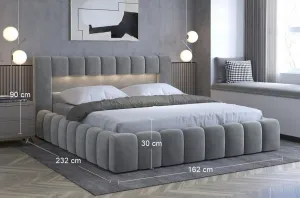 Posteľ Lamica 140x200 + Drevený rám/Štandardný zdvih/kontajner