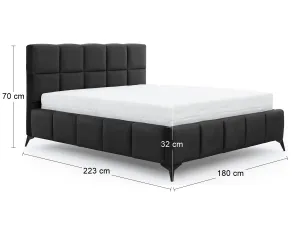 ArtElta Manželská posteľ MIST | 160 x 200 cm farebné prevedenie: Velvetmat 06