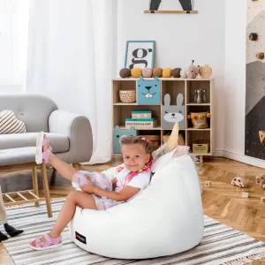 KONDELA Inorog sedací vak biela