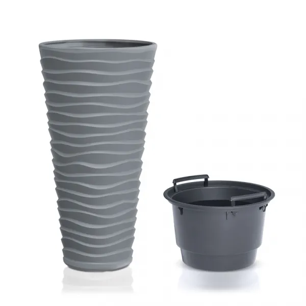 NABBI DPSA300 plastový kvetináč 29,6 cm sivý kameň