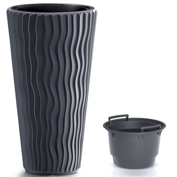 Prosperplast Kvetináč Sandy Slim ( 30 x 53 x 30 cm (Š x V x H), antracitová)