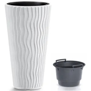 Prosperplast Kvetináč Sandy Slim ( 30 x 53 x 30 cm (Š x V x H), biela)