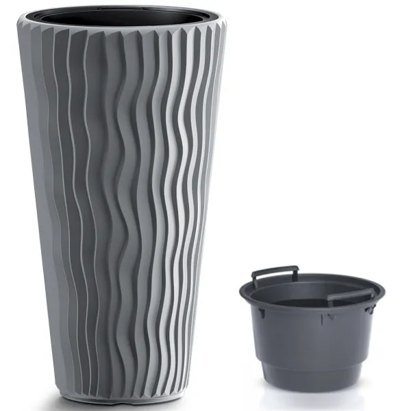 Prosperplast Kvetináč Sandy Slim (35 x 62 x 35 cm (Š x V x H), kamenná sivá)