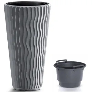 Prosperplast Kvetináč Sandy Slim (35 x 62 x 35 cm (Š x V x H), kamenná sivá)