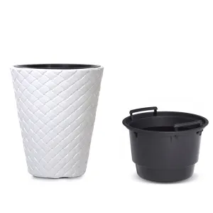 NABBI DBMT300 plastový kvetináč 30 cm biela