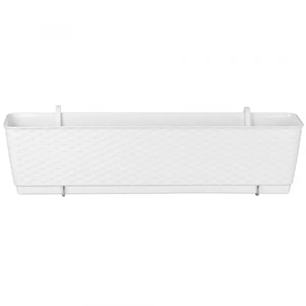 Prosperplast Truhlík s háčikmi TEZIR biely, varianta 59 cm