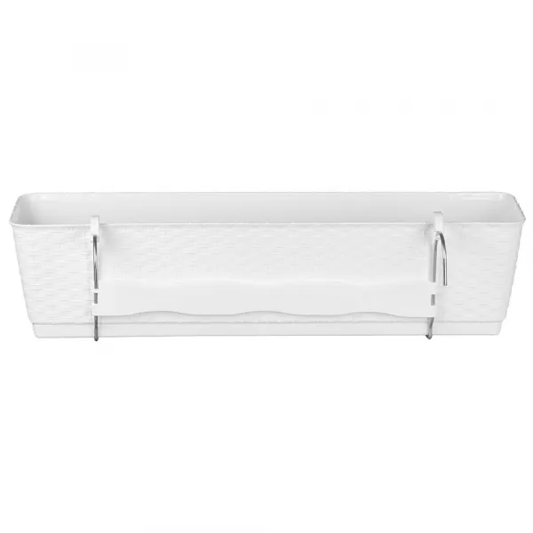 Prosperplast Truhlík s háčikmi TEZIR biely, varianta 59 cm